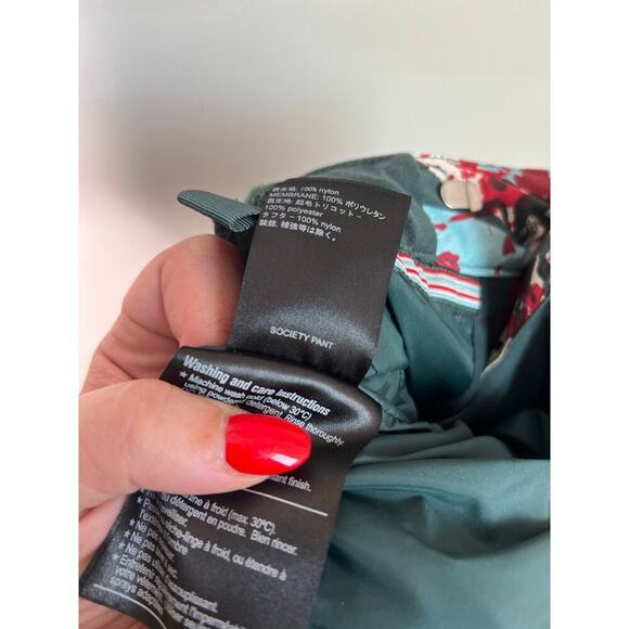 Burton Society DRYRIDE Paint Splatter Snowboard Pants Green Multi Women's Size S - Picture 10 of 13